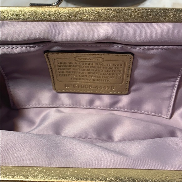 Coach sequin evening bag sateen lining euc formal - Picture 5 of 7